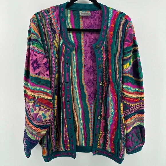 COOGI Vintage Multicolor Women's Cardigan Sweater - Picture 2 of 12